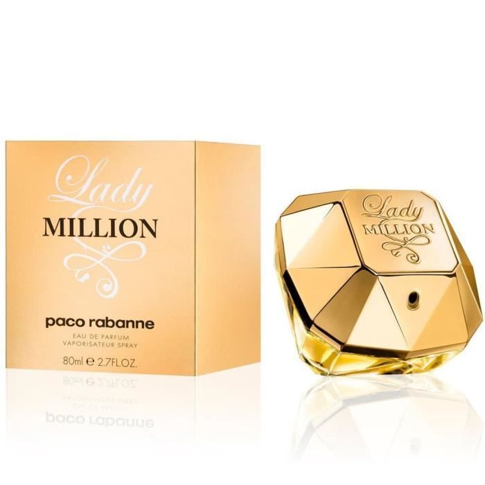 PACO RABANNE LADY MILLION 80ml EAU DE PARFUM FEMME VAPORISATEUR - Cdiscount  Au quotidien