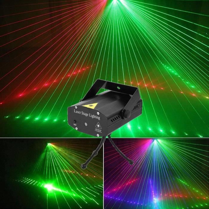 Mini Laser Eclairage DJ Jeu de Lumiere Soiré Projecteur R & G UK Plug -  Cdiscount TV Son Photo