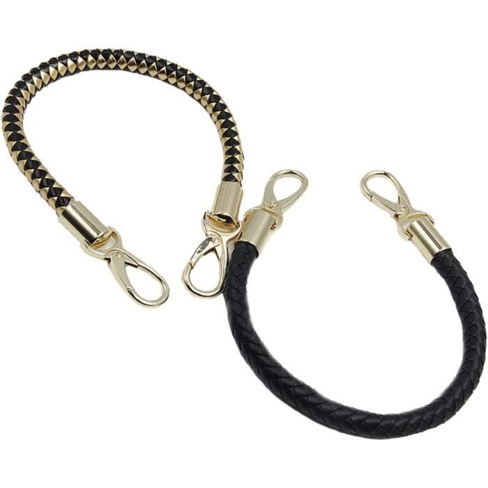 Anses de sac 2 Pcs 40cm Anse Cuir pour Sac a Main Anse de Sac Cuir DIY Poignee Sangle en Cuir Anse de Sac Cuir PU de Remplacement Cdiscount Bagagerie Maroquinerie