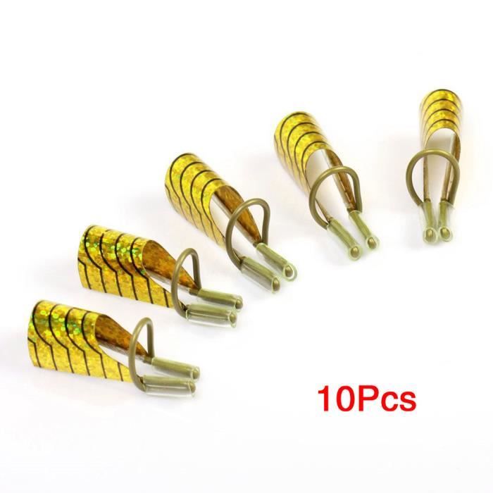 Lot de 10 pochoirs réutilisables pour ongles en gel UV