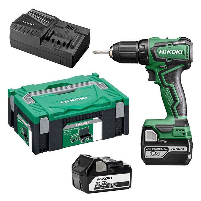 Perceuse-visseuse - HIKOKI - DS18DDWPZ - 18V - 2 batteries 5Ah - Moteur Brushless