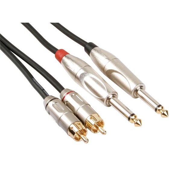 Cable 2 Jack 6.35 males 2 RCA males 5m. - Achat / Vente câble tv - vidéo -  son Cable 2 Jack 6.35 males 2 R… à prix fou- Cdiscount