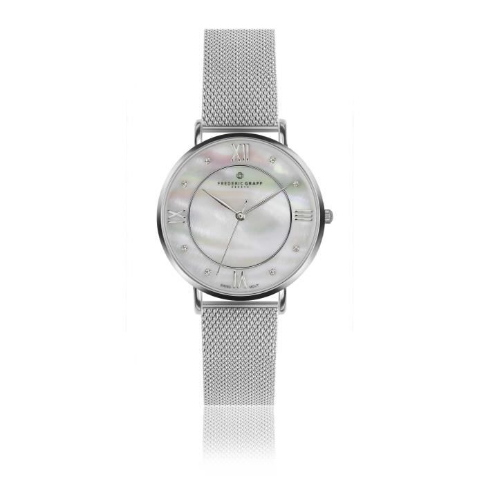 Frederic Graff Damen Armbanduhr Liskamm Silber Silber Achat