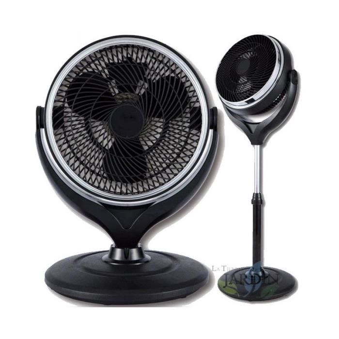 Ventilateur sur pied et sur pied 42 W (2 en 1) 3 vitesses - Suinga - Noir