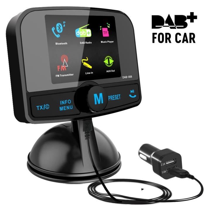 Adaptateur radio DAB DAB + pour auto, autoradio Esuper avec kit mains