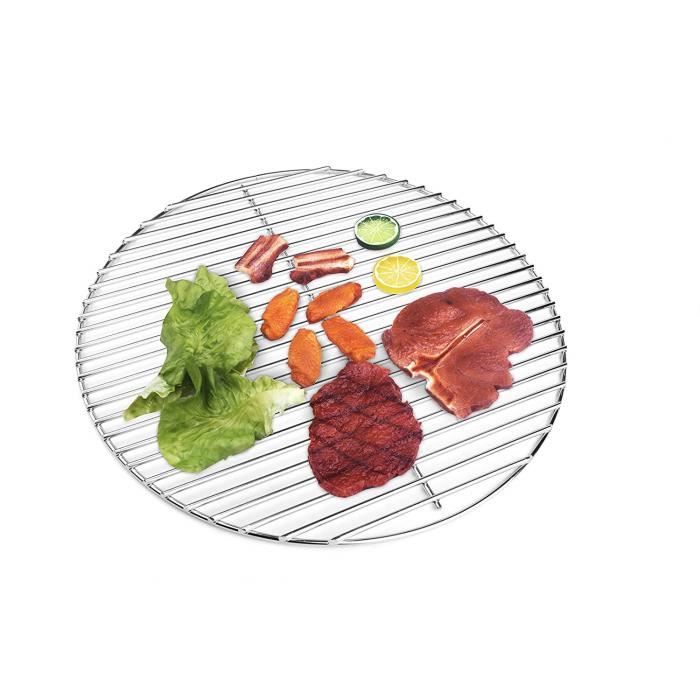 Grille De Barbecue En Acier Inoxydable 45 Cm - Pour Cuisson Japonaise, Coréenne Et Camping, Design En Croix