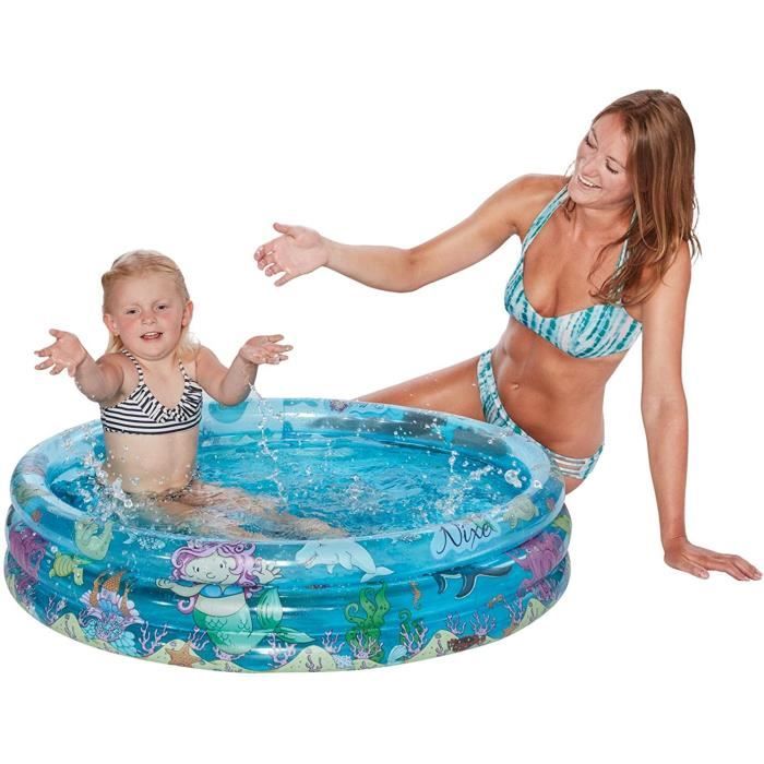 Set Piscine La Petite Sirène Ariel – 3 Pièces Gonflables : Bouée 42 Cm, Brassards, Ballon 30 Cm – Dès 3 Ans, Jeux D'Eau Plage
