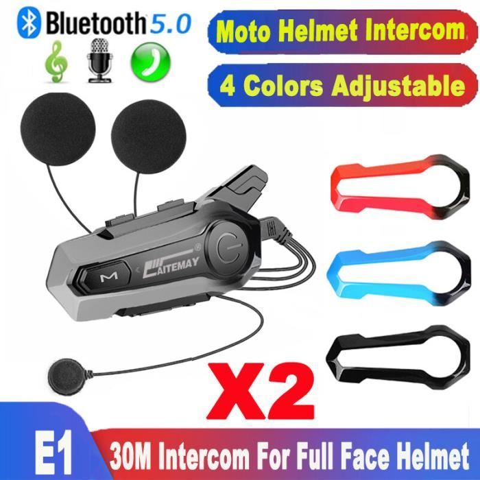 Oreillette Bluetooth 5.3 pour moto, appareil de communication pour