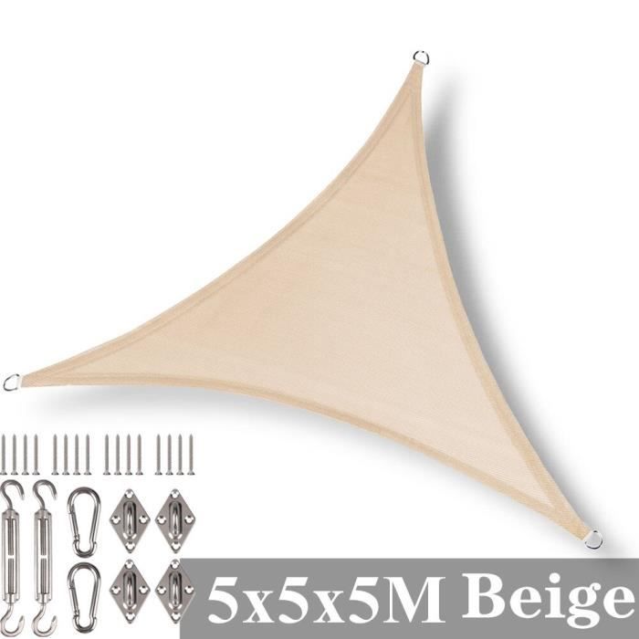 Voile D'ombrage Extérieur 2x3m - PE Imperméable, Vert Foncé - Pour Terrasse, Balcon, Camping, Niche - 10