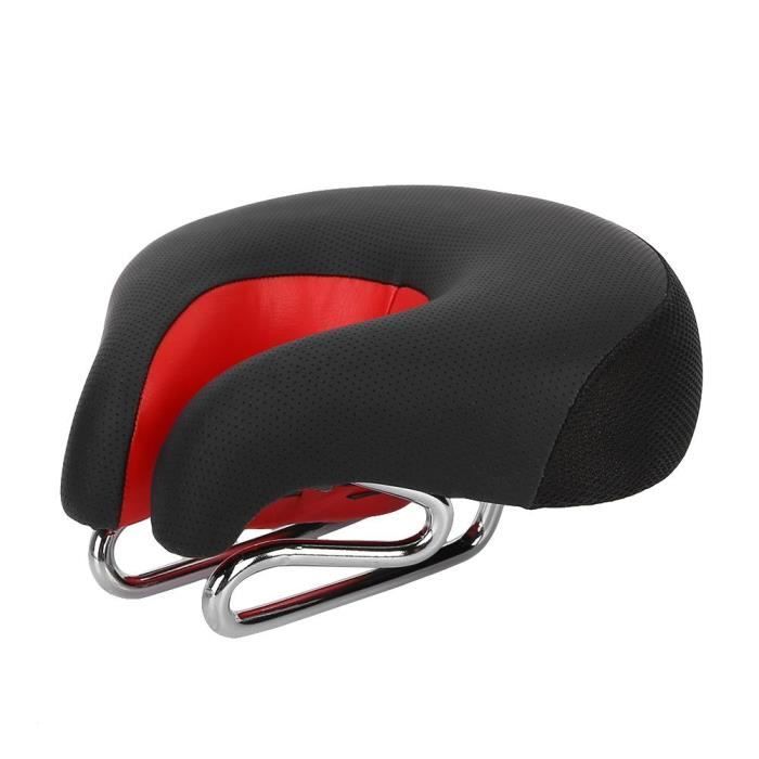 Fdit siège de selle de vélo Vélo de montagne ergonomique vélo vélo forme sans nez coussin de selle coussin siège rouge