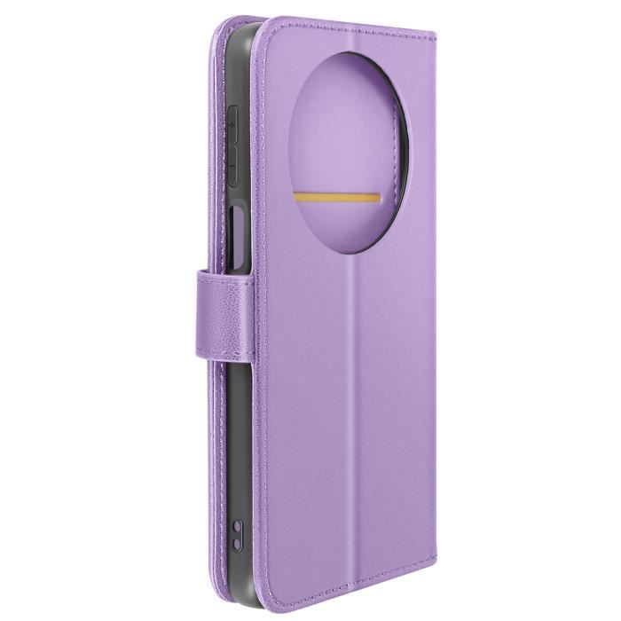 Étui Portefeuille Avizar Pour Xiaomi Redmi Note 14 5G - Gris Similicuir - Support Vidéo Intégré - Neuf
