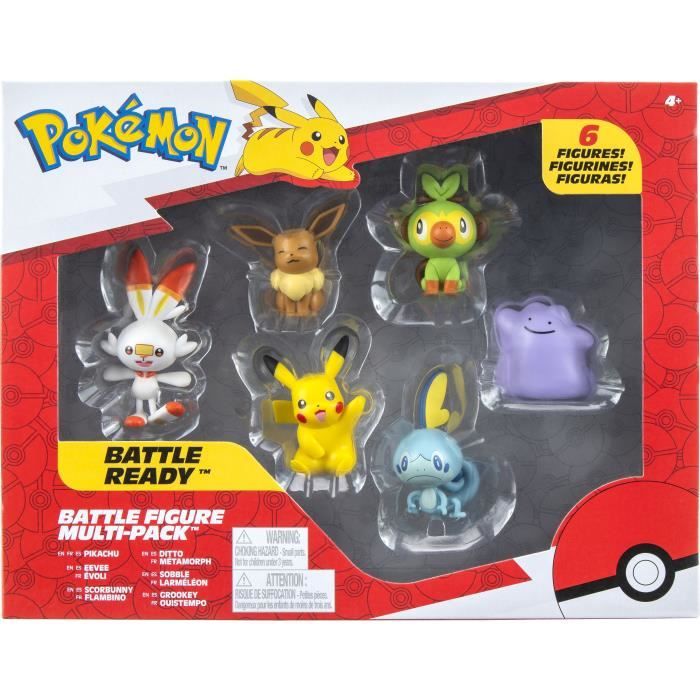 Figurines Pokémon Bandai - Pack de 6 - 5 cm - Neuf