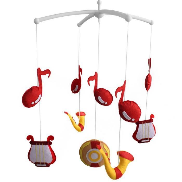 Note De Musique Joli Lit Cloche Bebe Berceau Mobile Musical Rotatif Cdiscount Puericulture Eveil Bebe