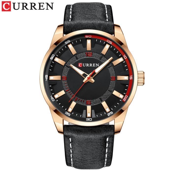 POEDAGAR-Montre-Bracelet de Luxe en Cuir pour Homme, Étanche, Shoous