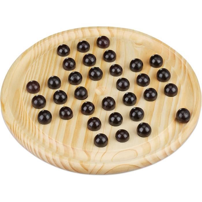 Jex Ronde Jeu Solitaire, Planche Ronde Pour Jeux, 33 Billes, Enfants Et Adultes ...