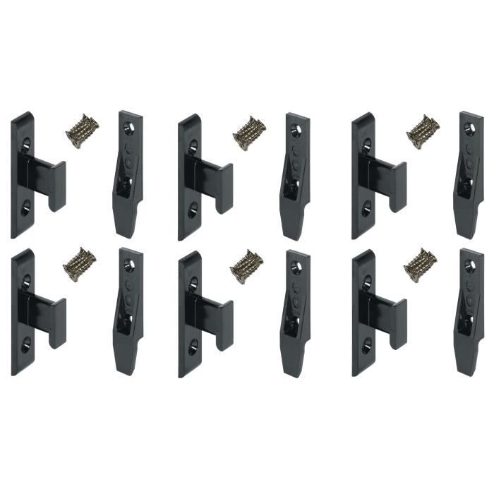Vis Ferrure 6x ferrure d'assemblage KEKU EH (6x mâle + 6x femelle + 24x vis ...