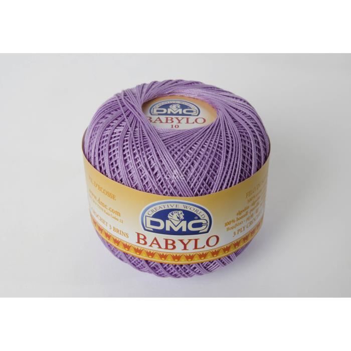 Fil à crocheter Babylo Gross. 10 - Col. 210 - Parme