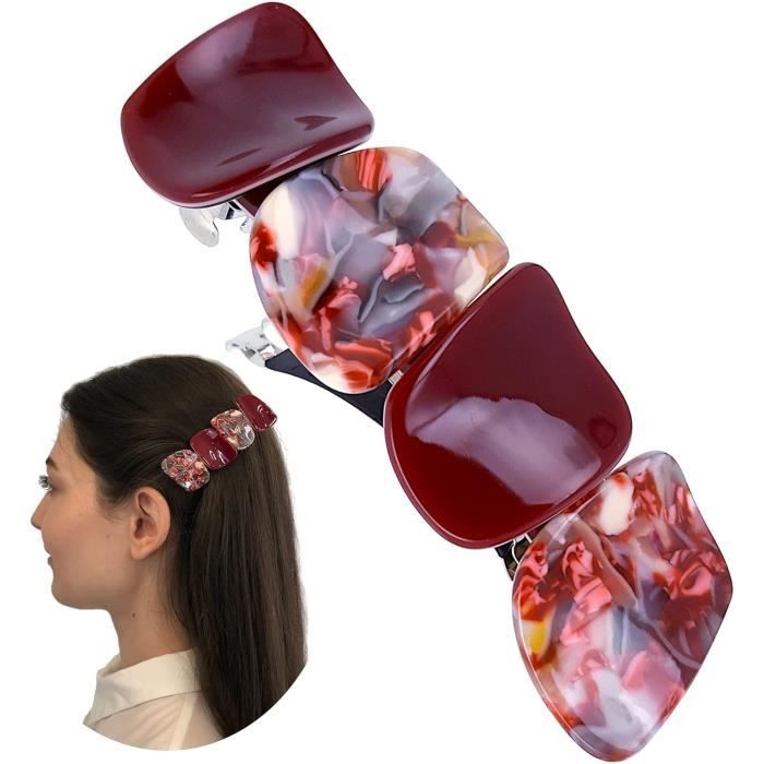 Pince à Cheveux Luxe Claw Me Up - Vert Nacré Irisé, Design Unique En Acétate, Fait En France