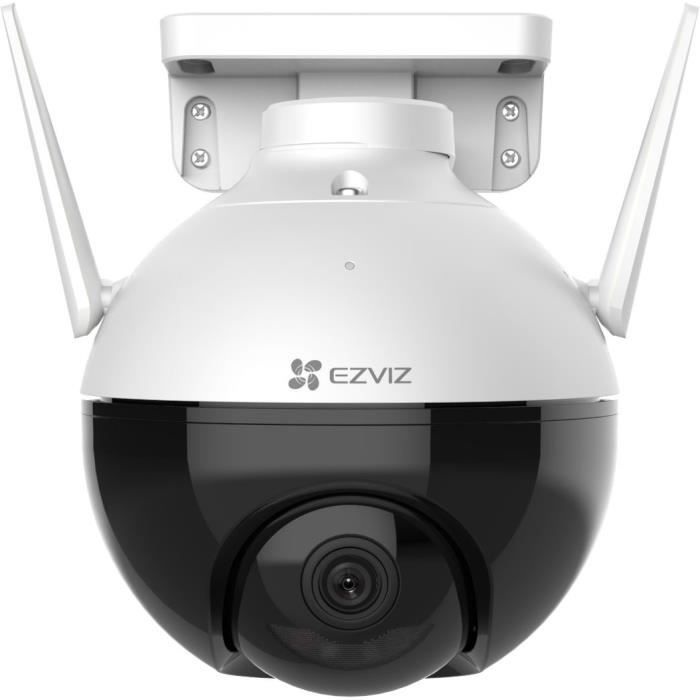 Caméra d'extérieur motorisée EZVIZ C8C - Sans fil - Vision nocturne -  Blanc/Noir