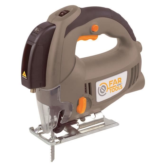 Scie sauteuse pendulaire électrique 600 W Lames de scie vitesse variable avec extraction de poussière NEUF