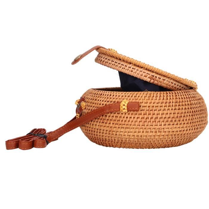 Sac bandoulière rotin rond online
