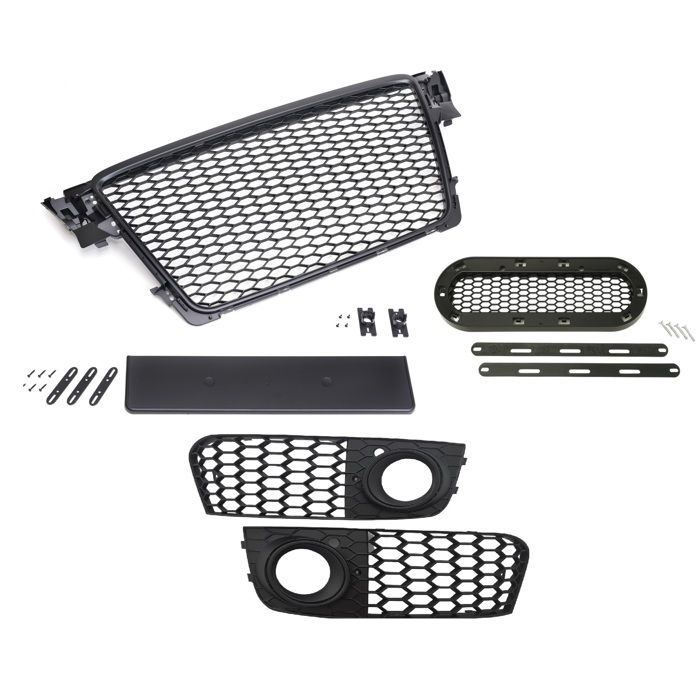 Grille Nid D'Abeille Universelle 120 X 40 Cm Noir ABS - Pare-choc Capot Prise D'Air