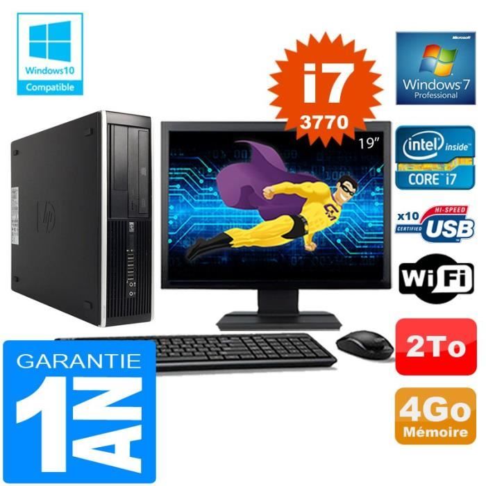 PC HP Compaq 8300 SFF Core I7 3770 Ram 4Go Disque Wifi W7 Ecran - vue 2