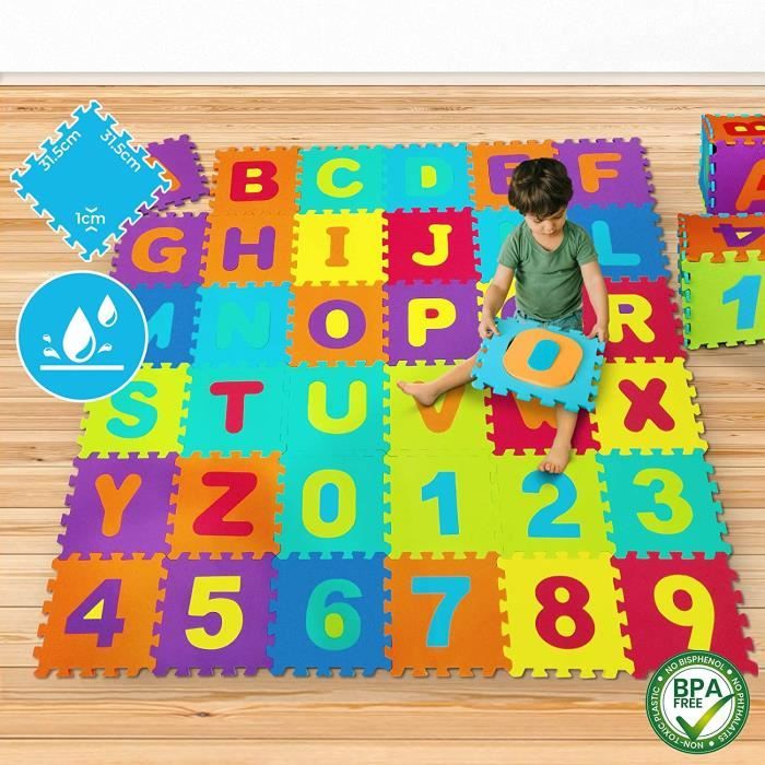 Puzzle Pour Enfant Mousse Eva Alphabet Et Chiffres 86 Pieces 3 57 M2 Tapis De Jeu Dalles En Mousse Tapis De Sol Cdiscount Jeux Jouets