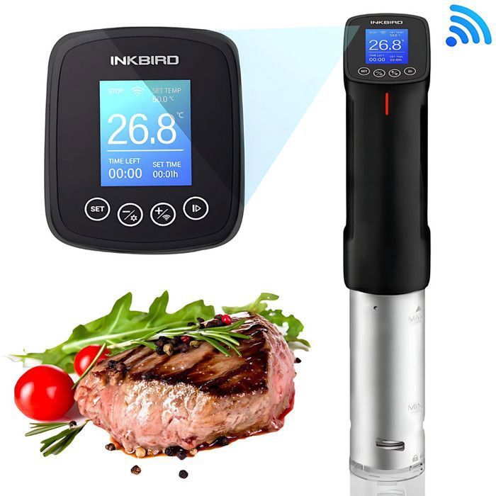 Cuiseur sous-vide - INKBIRD - ISV-100W - 1000W - WiFi - Inox noir