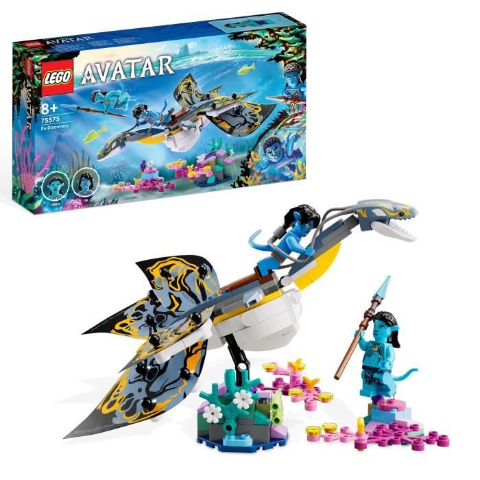 lego® avatar 75575 la découverte de l’ilu, jouet, avec minifigurines, la voie de l'eau