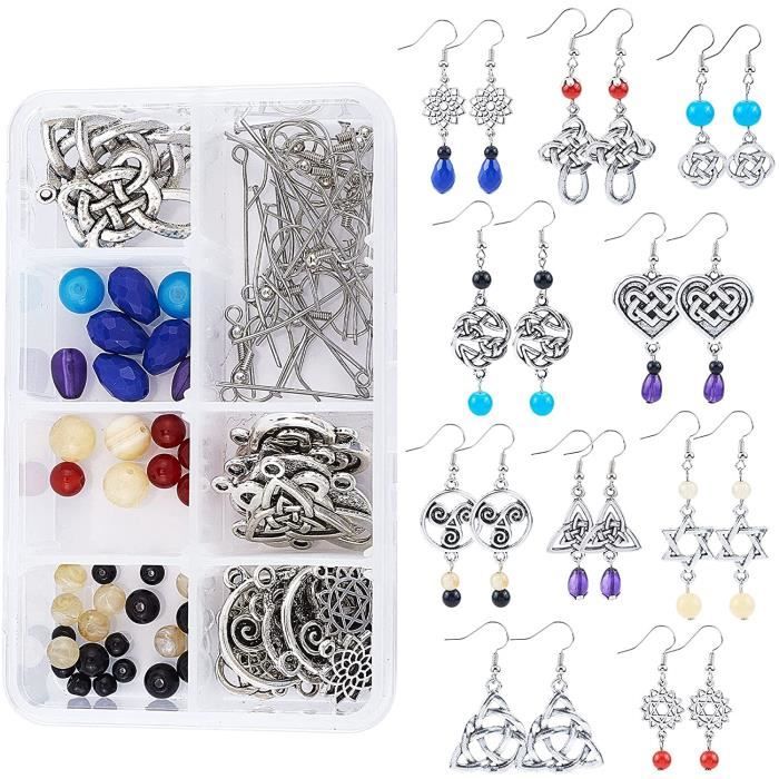 Kit Fabrication Bijoux DIY - 475 Pièces Pour Boucles D'oreilles - Marque Sabrikas