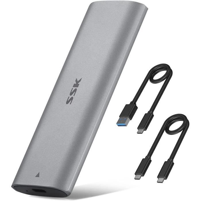 Boîtier SSD Externe SSK M.2 NVMe/SATA - USB 3.2 Gen 2 10Gbps - Pour SSD 2242/2260/2280