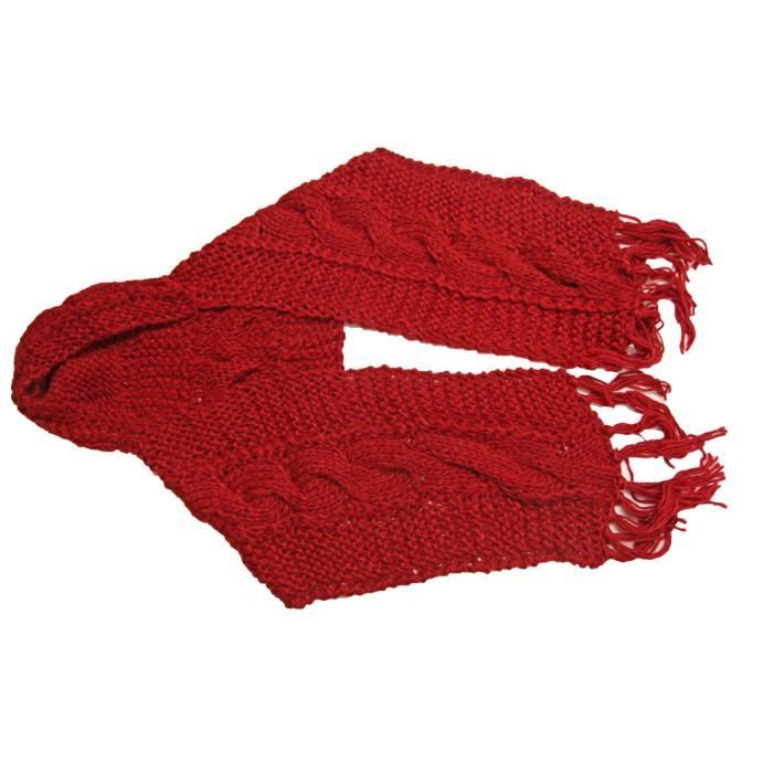 Echarpe grosse maille à franges la qualité à petit prix Pierre-cedric 