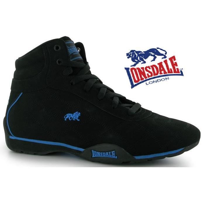 Lonsdale Concurrent Chaussures de Boxe Hommes Blanches/Bleu Baskets 