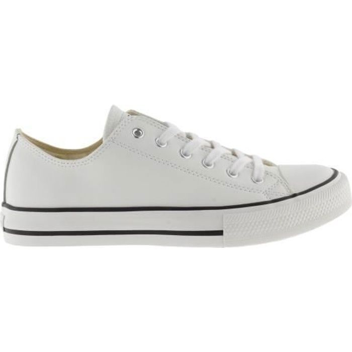 Victoria Baskets femme Victoria toile - blanc - 37 - VICTORIA - Femme - Lacets - Plat