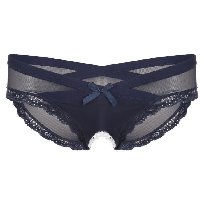 Culotte Dentelle Florale Sissy Pour Homme - Sans Entrejambe (G-String/Thong) - Taille Unique - Neuf Avec étiquettes