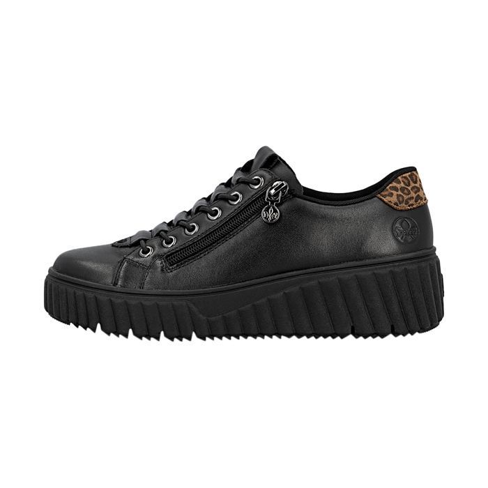 Rieker Basket Basse Cuir Rieker Lando - Noir