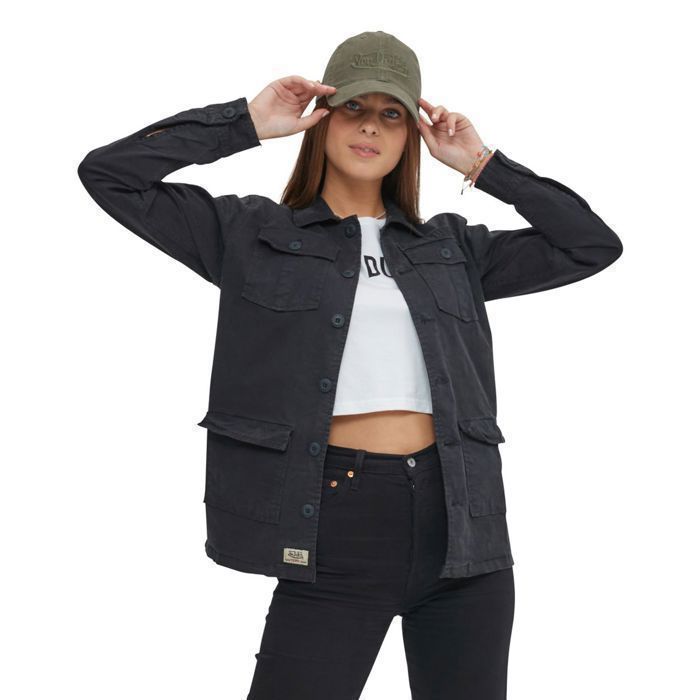 Von Dutch Surchemise femme coton veste femme AFTER mi saison regular fit noir Noir Cdiscount Pret a Porter