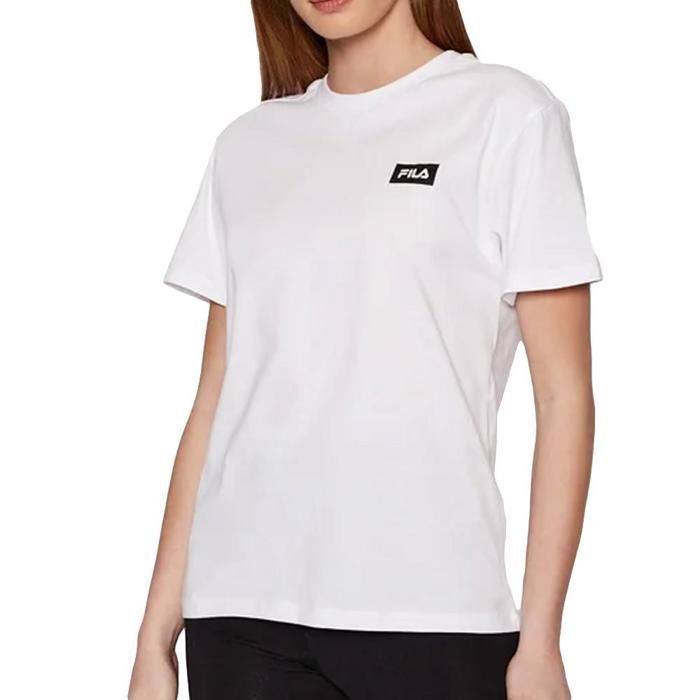 Fila T Shirt Femme uni Blanc Cdiscount Pr t Porter