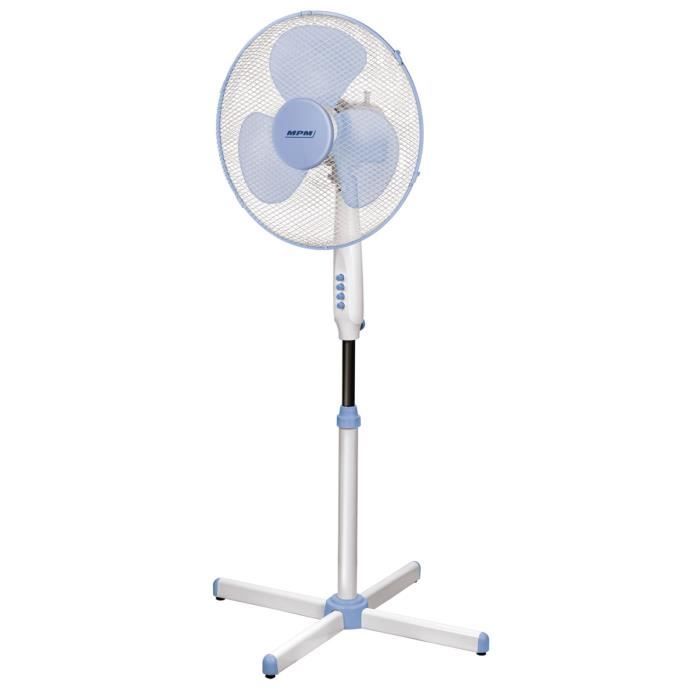 Mpm Ventilateur Sur Pied Silencieux Et Oscillant Diametre De 40