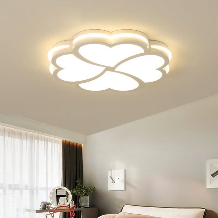 ANTENLICHT Plafonnier LED Blanc 50W | 5000LM Dimmable | 3000K-6500K Télécommande | Design Géométrique (Salon/Chambre) - Maison
