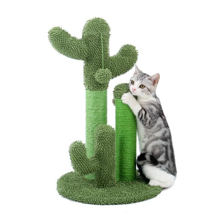Arbre A Chat En Cactus Griffoir Chat Vert Fond Vert H 53cm Cdiscount Animalerie