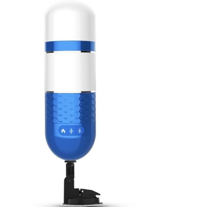 Masturbateur Automatique Pour Homme - Va-et-vient - Rechargeable USB - Sans Fil - Blanc - Matériau ABS
