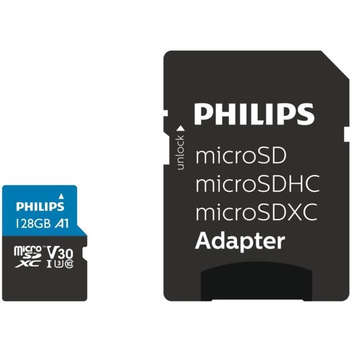 philips carte memoire microsdxc class 10 uhs i u3 - vue 2