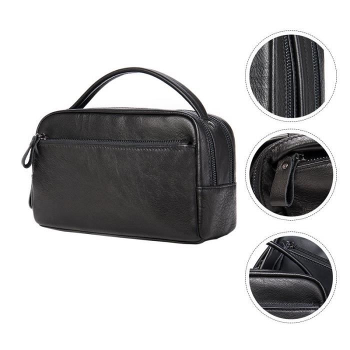 Sac De Voyage Homme Noir Grande Capacité Bandoulière Léger PU