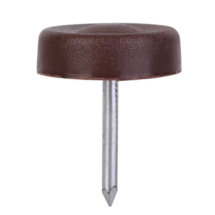 Pied de meuble,Embouts de meubles ronds en plastique noir, protection