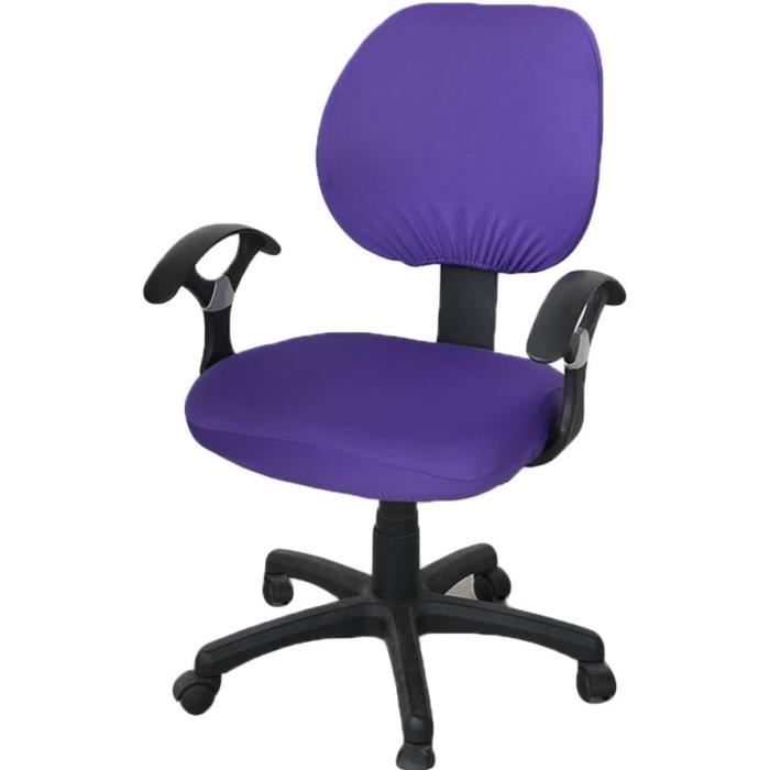 Housse De Chaise Bureau SMZhomeone - Polyester Élastique - Protection Anti-Taches - Coloris Bordeaux
