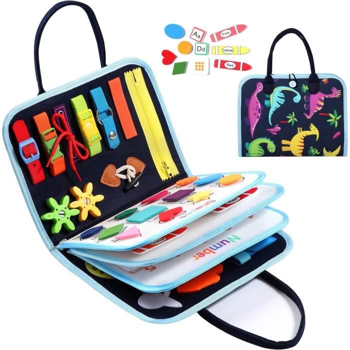 Busy Board, 5 Couches Planche Enfant Tout-Petits, Tableau Montessori Pour Apprendre Compétences