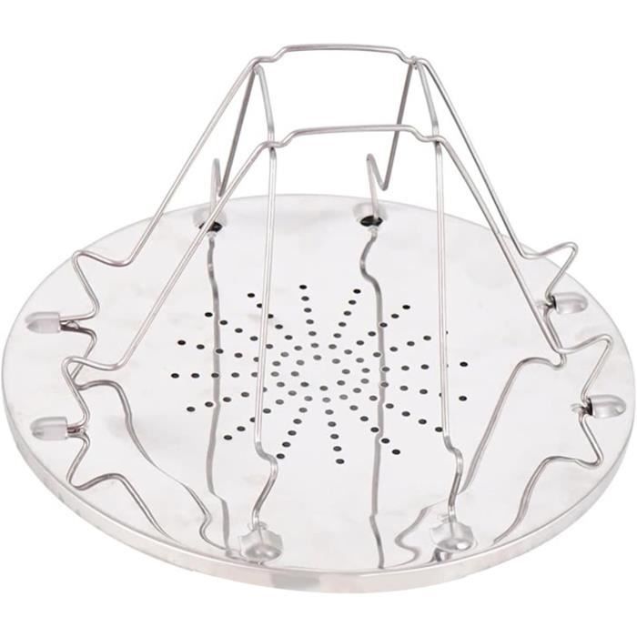 Meanhoo Grille-pain pliable pour réchaud de camping – Acier inoxydable 4 tranches de propane – Support de grille-pain portable pour randonnée
