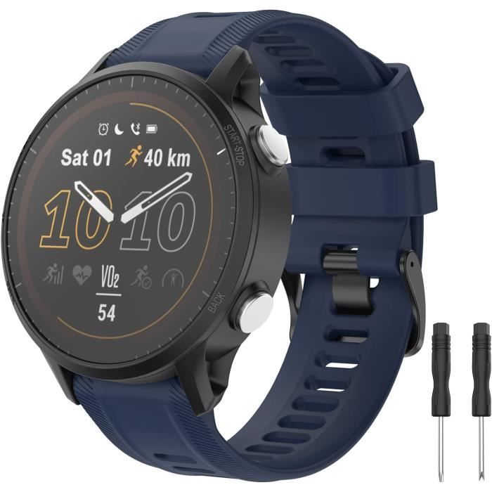 Bracelet Nylon Pour Garmin Forerunner 965/955 - Sangle Réglable Velcro - Léger, Respirant - Installation Rapide Sans Outil - Taille Ajustable 14-23 Cm